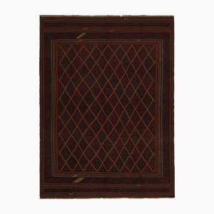 Roter afghanischer Vintage Tribal Teppich mit geometrischen Mustern, 1950er