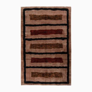 Hand-Knotted Rug in Geometric Pattern, 1960s