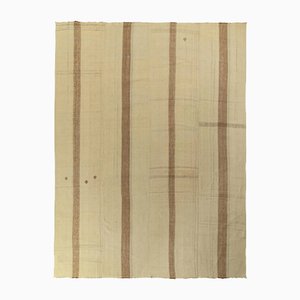 Vintage Kelim Teppich mit Streifenmuster in Beige und Braun