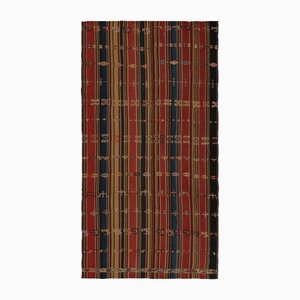 Vintage Jajim Tribal Kelim Teppich mit bunten Streifen
