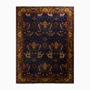 Antiker Continental Bidjar Wollteppich mit Blumenmuster in Blau & Gold