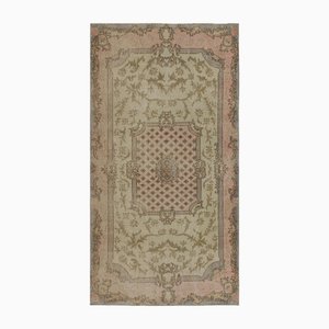 Vintage Teppich mit Blumenmuster in Rosa und Beige-Braun, 1960er