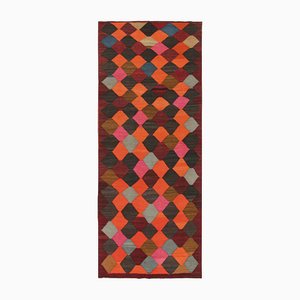 Vintage Karadagh Tribal Kelim mit polychromatischen Diamanten