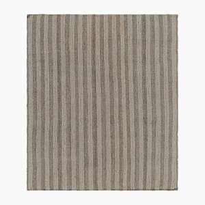 Vintage Kelim mit Salz- und Pfefferstreifen