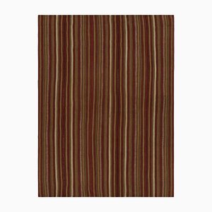 Afghanischer Vintage Kelim Teppich in Rot mit Streifen, 1950er