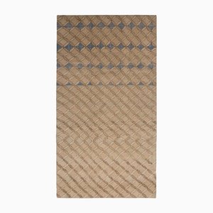 Vintage Teppich im Used-Look mit Gittermuster von Zeki Muren, 1960er