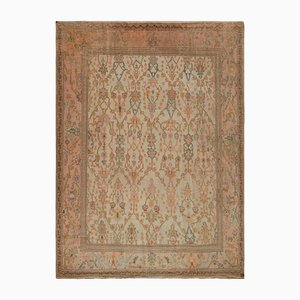 Oushak Teppich in Beige und Pink mit Blumenmuster