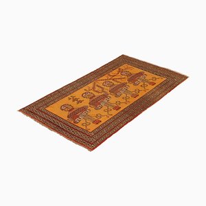 Vintage Khotan Samarkand Teppich mit Medaillonmuster, 1950er