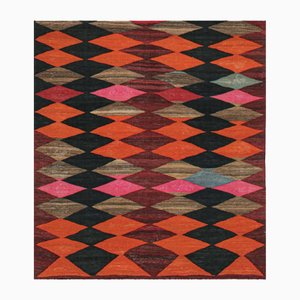Vintage Karadagh Tribal Kilim in Polychromatic Diamonds