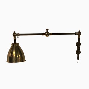 Vintage Wandlampe aus Messing & Eisen