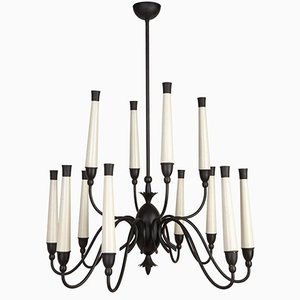 Black & White Chandelier, 1950s