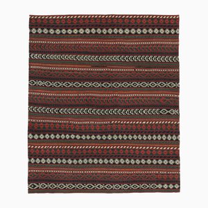 Vintage Jajim Kelim mit mehrfarbigem Streifenmuster