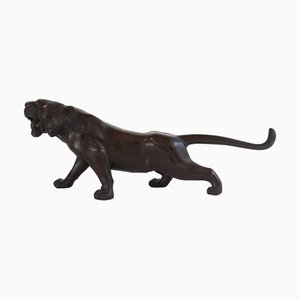 Japanese Meiji Artist, Tiger Sculpture, 1900s, Bronze