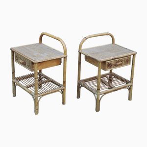 Bedside Tables with Drawer and Shelf, 1950s, Set of 2
