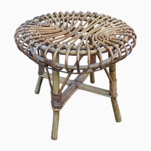 Italian Bamboo Stool, 1950s