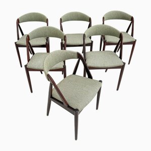 Sedie da pranzo nr. 31 Mid-Century moderne in teak di Kai Kristiansen, Danimarca, anni '60, set di 6