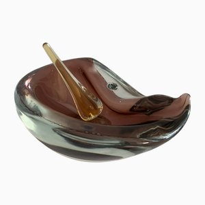 Mid-Century Summerso Murano Glass Cigar Ashtray with Pestle, 1960s, Set of 2