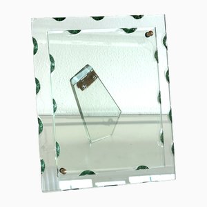 Large Italian Art Deco Crystal Picture Frame from Fontana Arte, 1940s