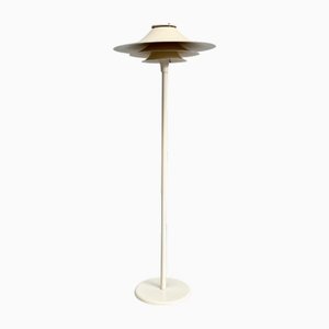 Mid-Century Modern Adina Floor Lamp with White Metal Shade from Lyfa, Denmark, 1970s