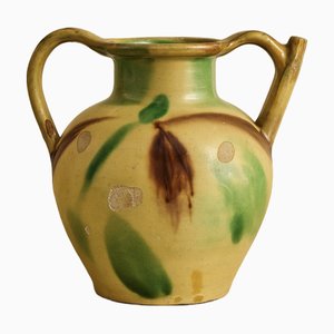 Large Glazed Terracotta Pitcher, Southwest France, 19th Century