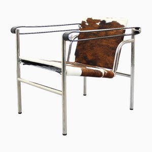 LC1 Sessel aus Leder von Charlotte Perriand für Cassina