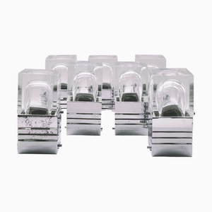 Lampade da tavolo cubiche di Gaetano Sciolari per Sciolari, Italia, anni '70, set di 7