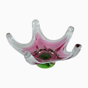 Star-Shaped Glass Bowl attributed to Josef Hospodka for Chribska Glassworks, 1960s