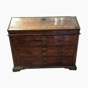 Mostrador de recepción antiguo de nogal, siglo XVIII, Marchigiana