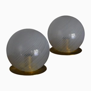 Tischlampen aus Muranoglas von Ornella Noorda für Venini, 1970er, 2er Set