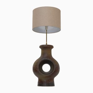 Mid-Century Modern Danish Circular Stoneware Floor Lamp, 1960s