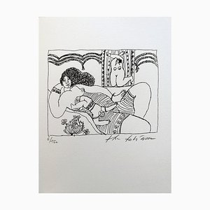 Théo Tobiasse, On the Fringes of Awakening, Signed Lithograph