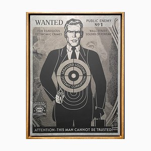 Shepard Fairey (Obey), Wall Street Public Enemy, Silkscreen on Aluminum Plate