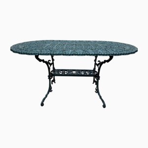 Art Nouveau Style Painted Iron Garden Table