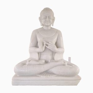 Large Buddha in White Makrana Marble