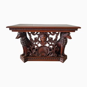Neo-Renaissance Style Mahogany Console