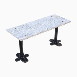 Antique Marble and Cast Iron Table, 1900s