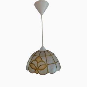 Vintage Glass Pendant Light, 1970s