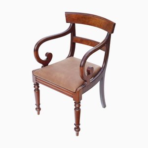 Chaise de Carver Antique en Acajou, 19ème Siècle