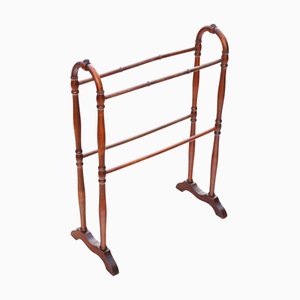 Antique Beech and Pine Towel Rail Stand in Pine and Beech, 19th Century