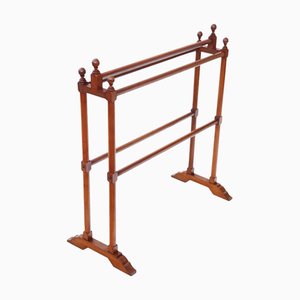 Antique Walnut Towel Rail Stand, 1900s