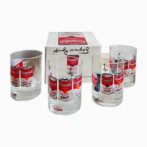 Andy Warhol zugeschriebene Campbells Series Brille für Block, 1990er, 4er Set