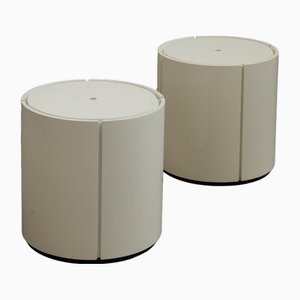 Italian Storage Bedside Tables, 1980s, Set of 2