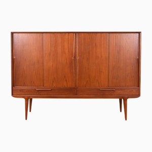 Mid-Century Danish Teak Model 13 Highboard by Gunni Omann for Omann Jun, 1960s