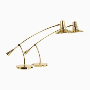 Brass Table Lamps from Massive, Belgium, 1980s, Set of 2