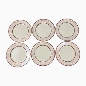 Colmar Speiseteller von Longchamp, 1930er, 6er Set