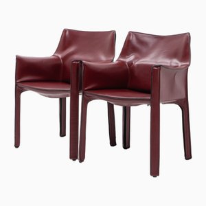 Sedie Cab 413 di Mario Bellini per Cassina, anni '90, set di 2