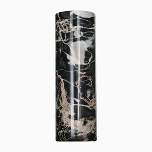 Vase en Marbre Portoro Noir et Doré par Angelo Mangiarotti pour Skipper, 1970s