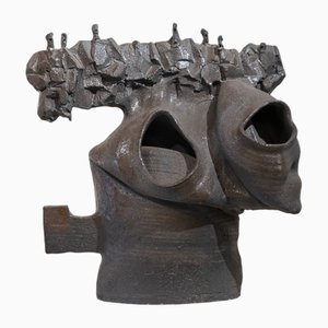 Brutalistisches Künstlerisches Terrakotta Stück, 20. Jahrhundert