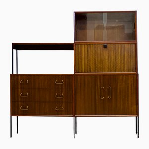 Shelving Unit Desk in Teak and Walnut from Vanson, 1950s