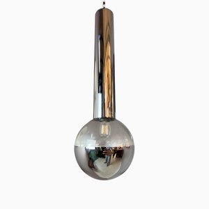 Large Chrome Globe Pendant by Motoko Ishii for Staff